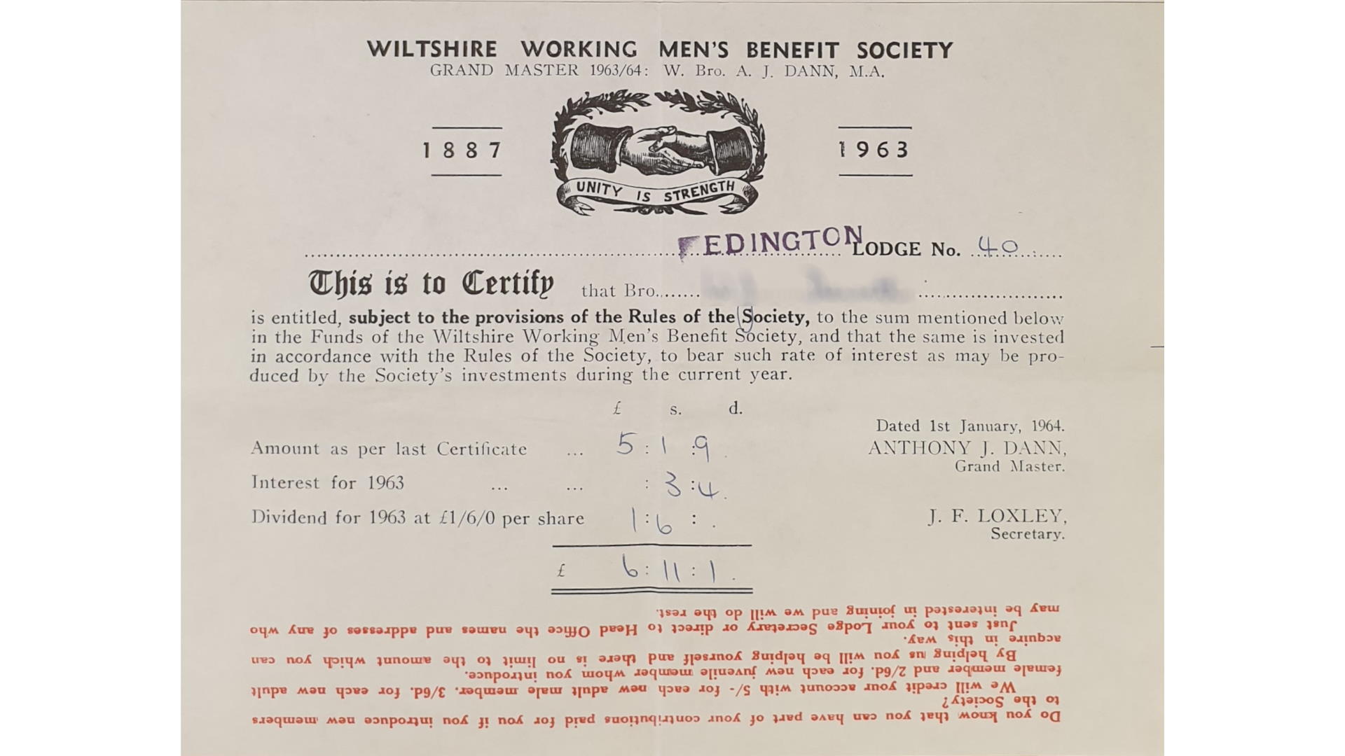 Membership Certificate